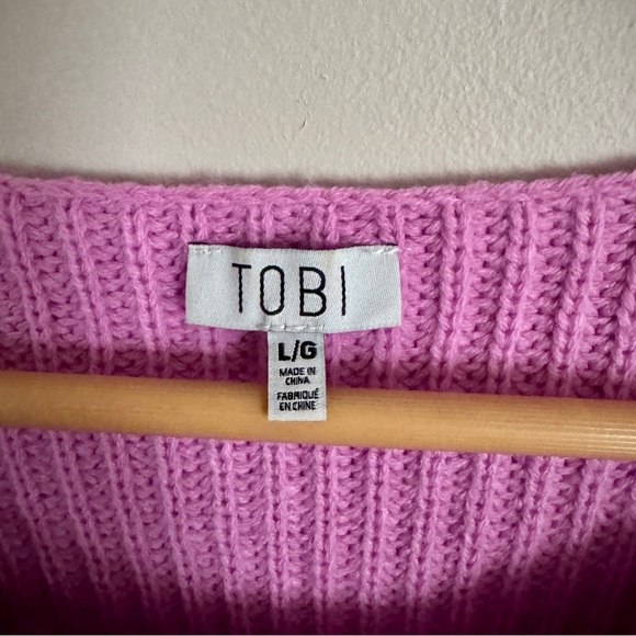 Tobi Pink Magenta Fuchsia Chunky Knit Oversized Pullover Sweater - Picture 2 of 6